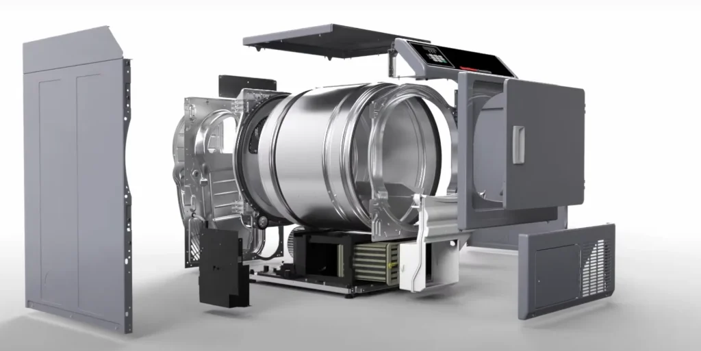 Drum, Blower, and Airflow Inside the Cabinet